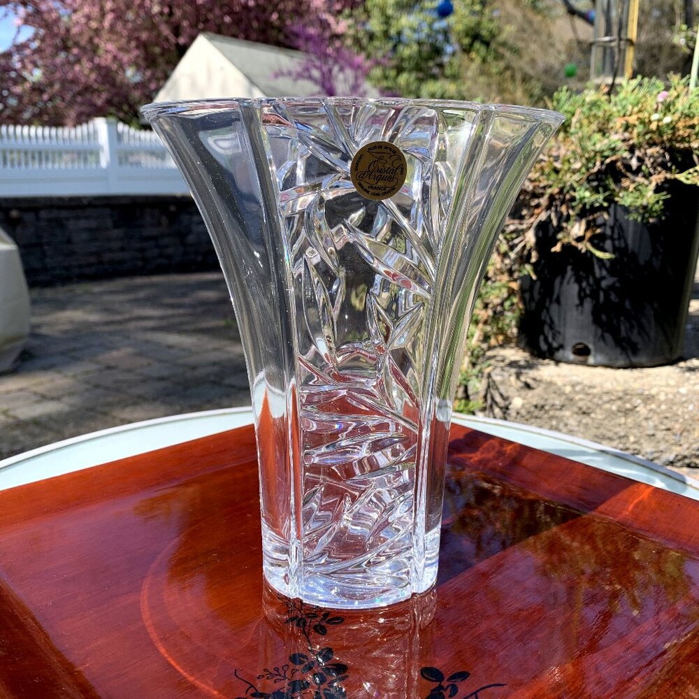 Vtg Cristal d'Arques Paris Vase 24% Lead Crystal